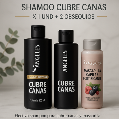 SHAMPOO CUBRECANAS + COLAGENO Y EXFOLIANTE