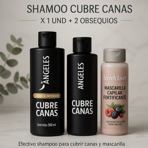 SHAMPOO CUBRECANAS + COLAGENO Y EXFOLIANTE